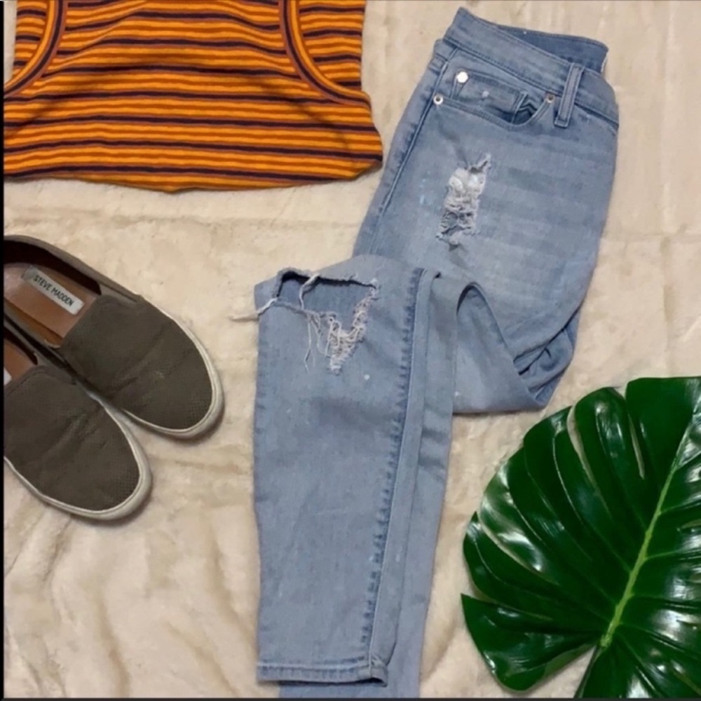 Hudson Nico mid rise super skinny crop jeans 27